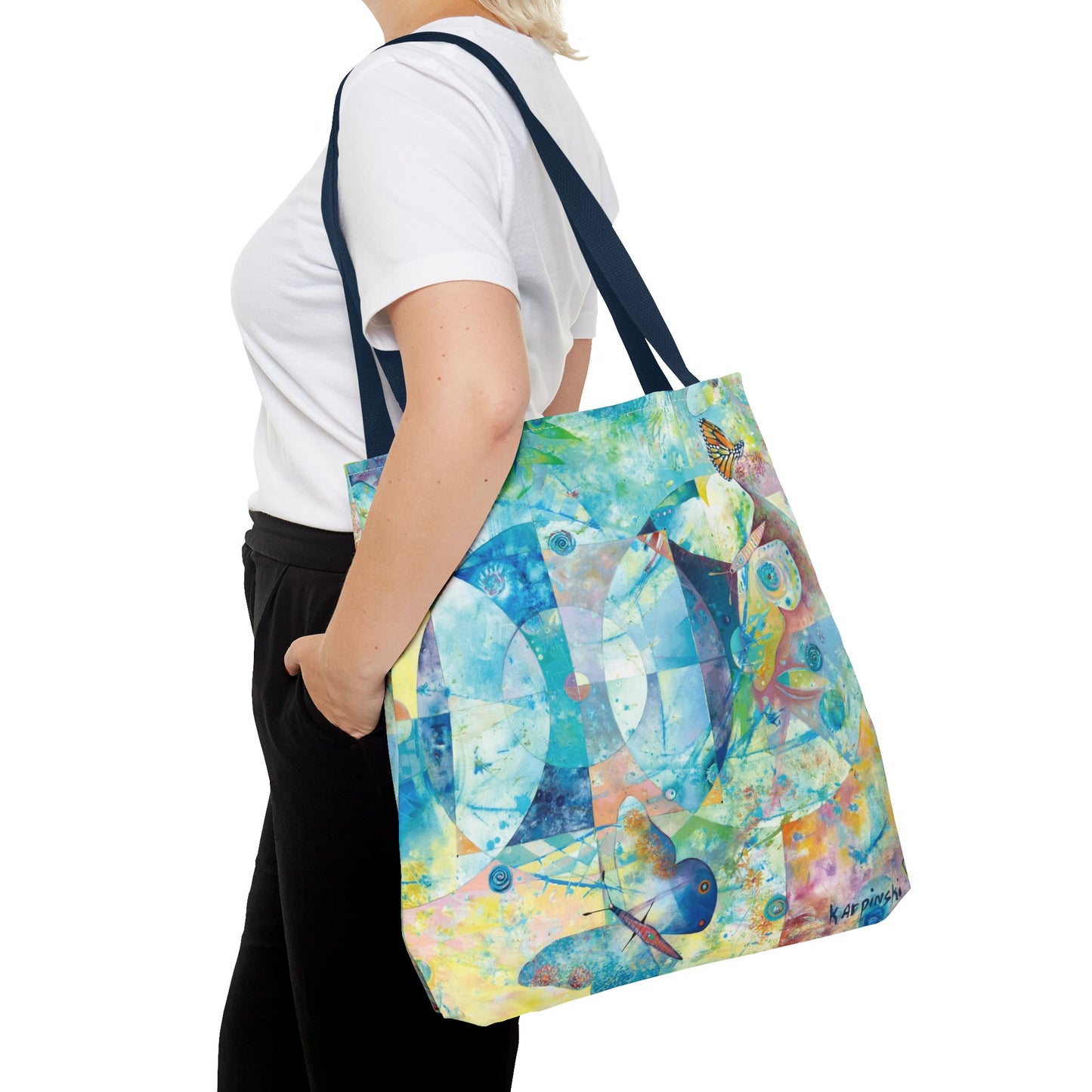 Butterfly Art Tote Bag Canvas Shopping Bag - Wings of Butterflies by Leslie Karpinski