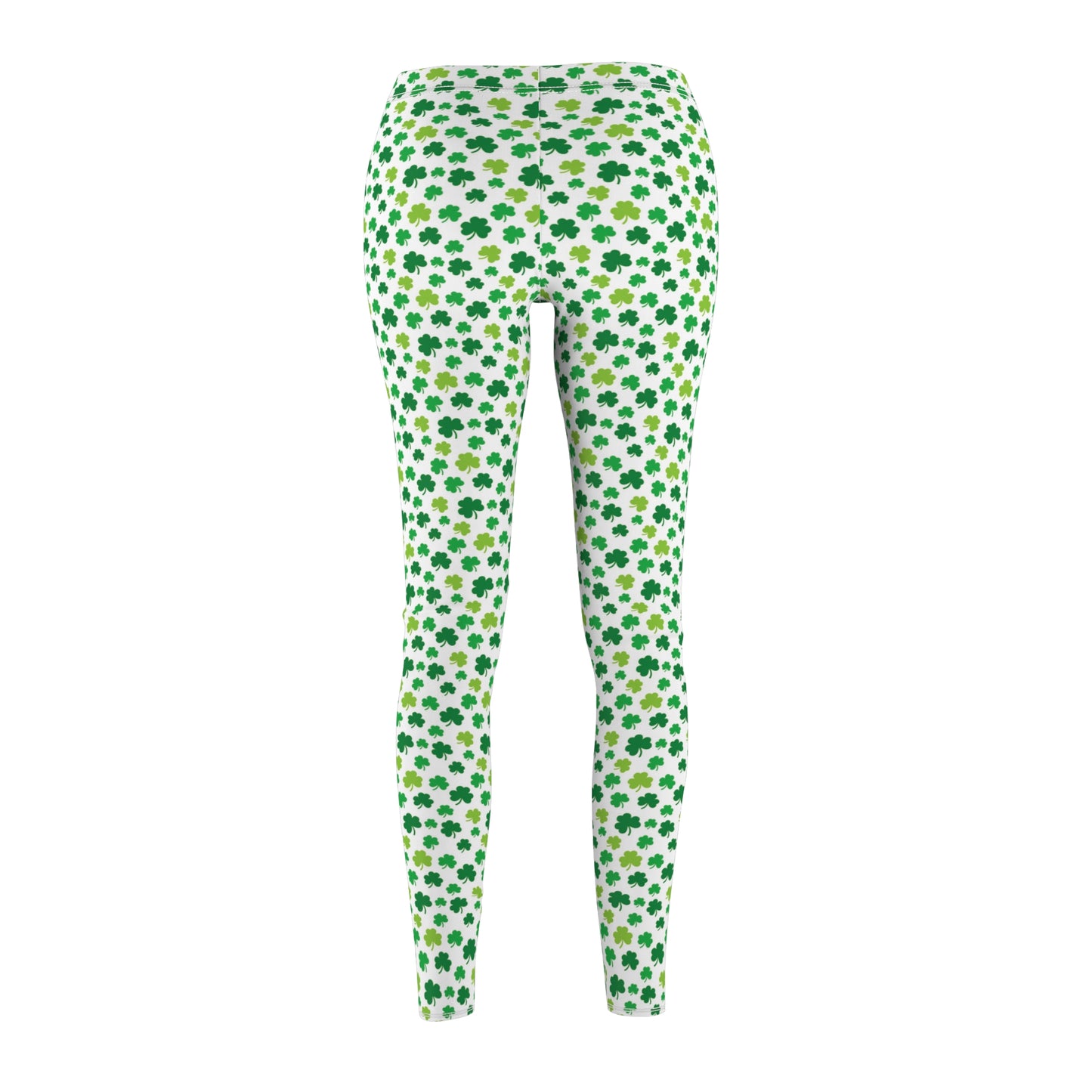 St Patricks Day Shamrock Womens Leggings Stretch Pants - Saiko Studio