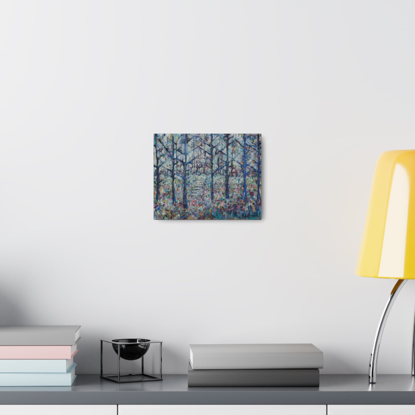 Colorful Landscape Abstract Canvas Fine Art Print Wall Artwork - Stairs to Home by Leslie Karpinski