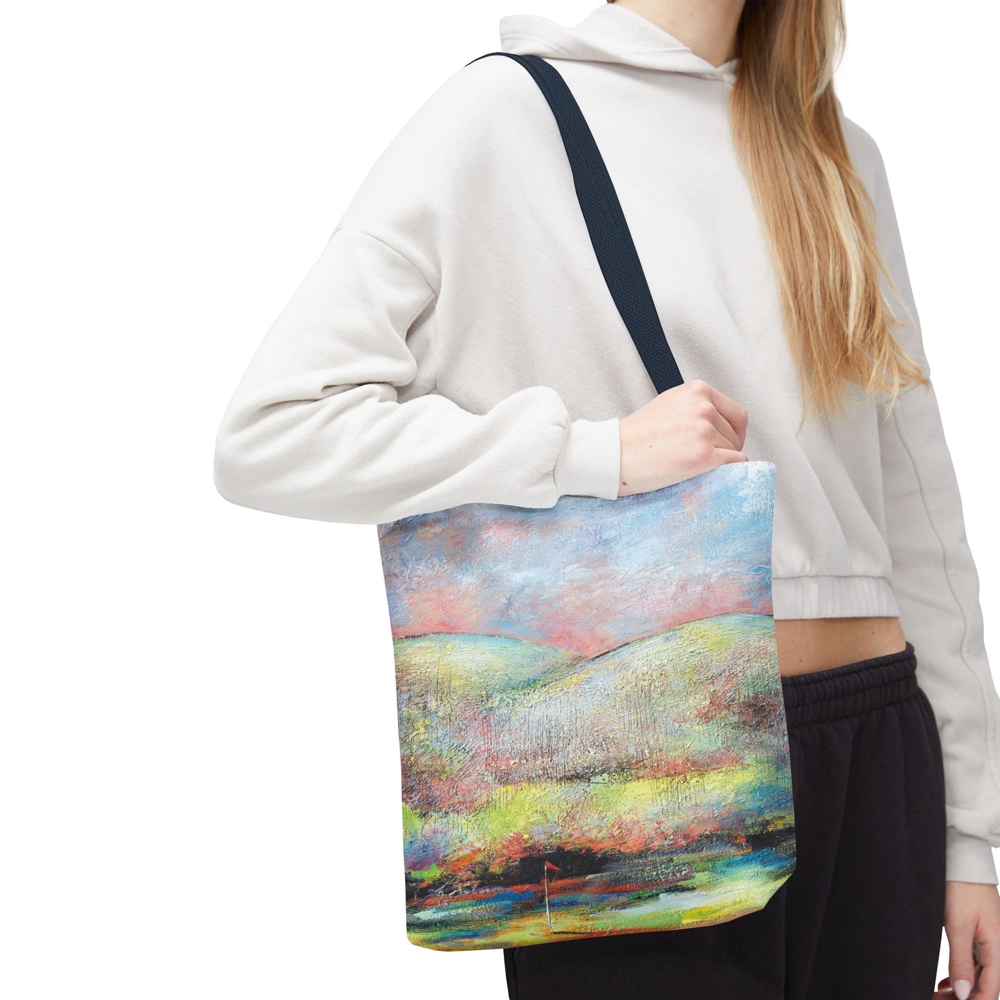 Making the Putt 2 Golf Canvas Tote Bag - Leslie Karpinski