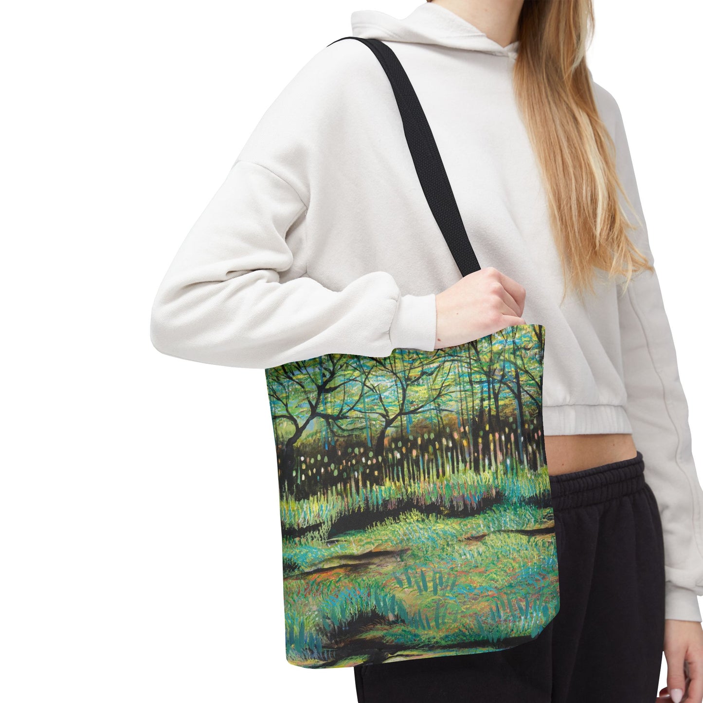 Cattails at Lake Katherine Canvas Art Tote Bag - Leslie Karpinski