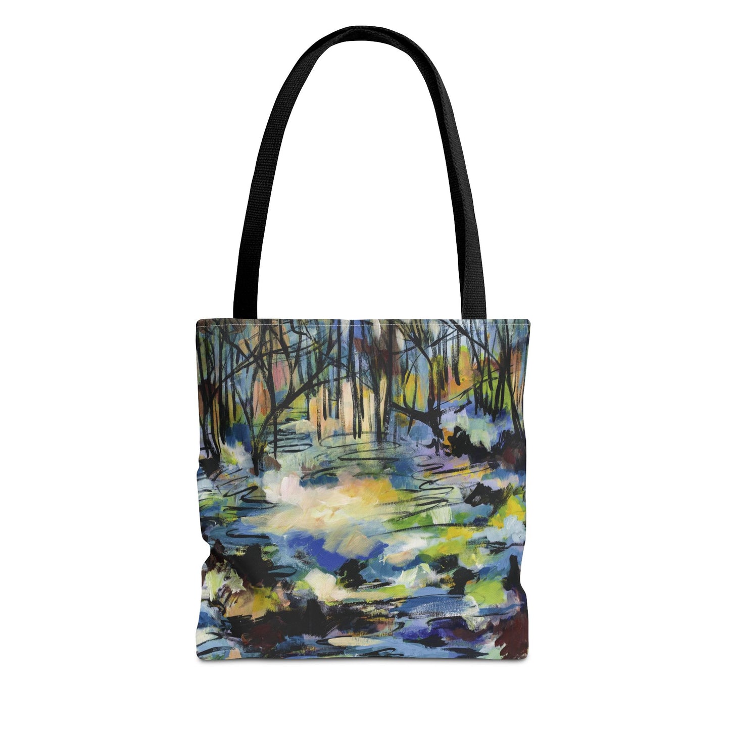 Landscape Tree Nature Art Tote Bag Canvas Shopping Bag - Afternoon Glow of Trees by Leslie Karpinski