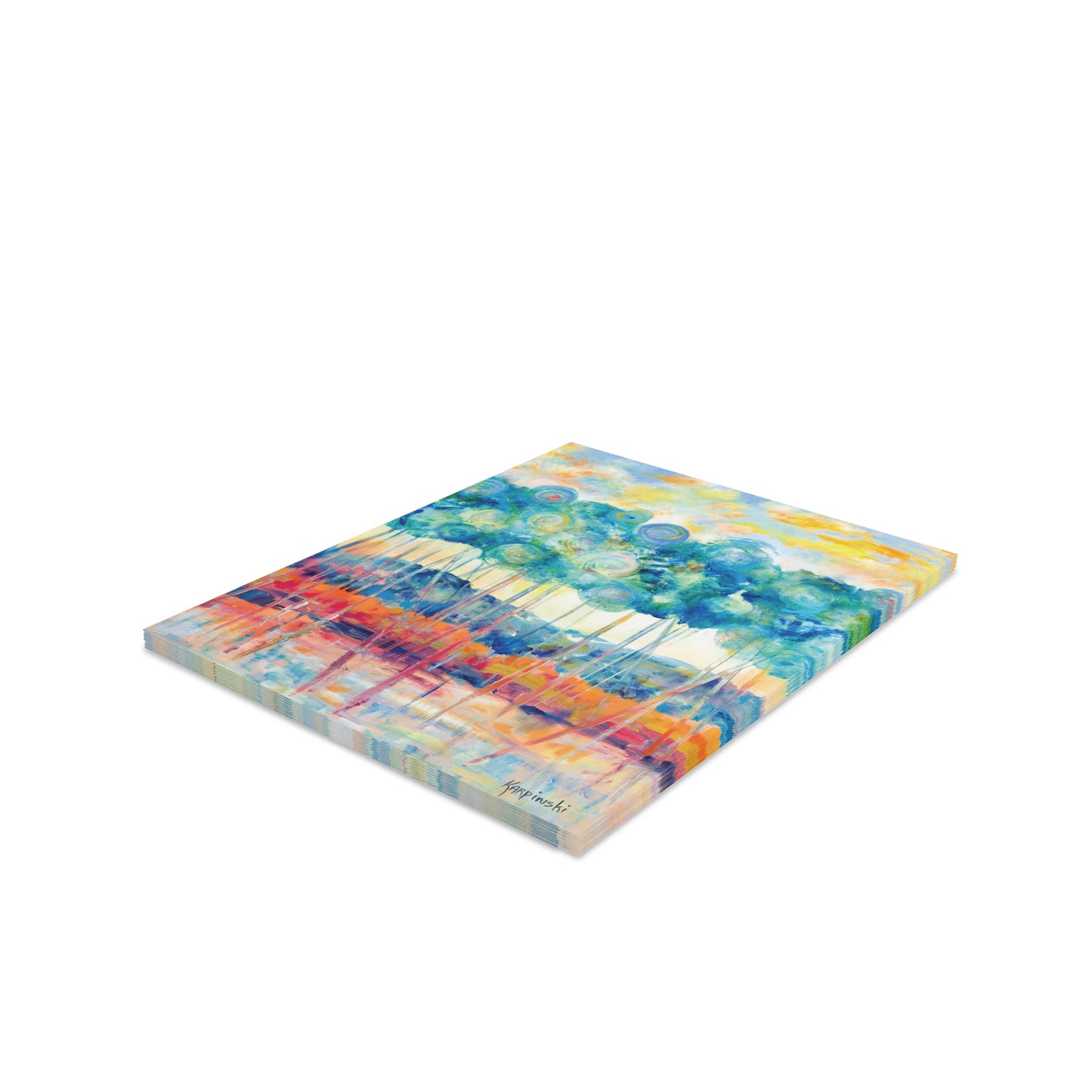Tree Landscape Art Nature Greeting Card Multi Pack - Canopy At Sunset - Leslie Karpinski