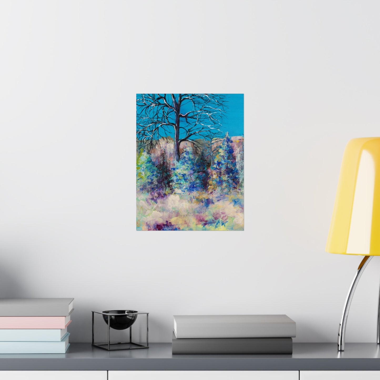 Landscape Tree Nature Art Park Artwork Poster Print - Reynolda Tree by Leslie Karpinski