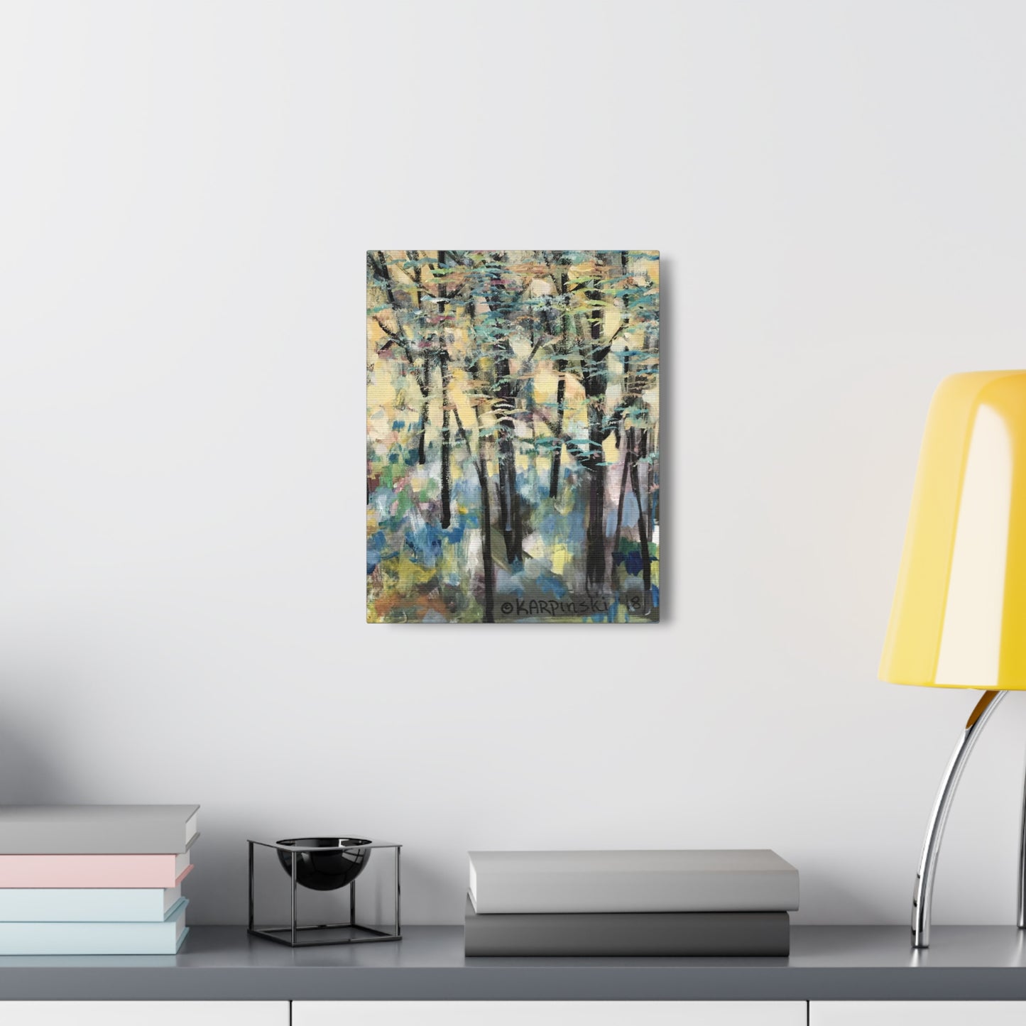Nature Canvas Abstract Tree Art Canvas Wall Decor - Golden Trees by Leslie Karpinski