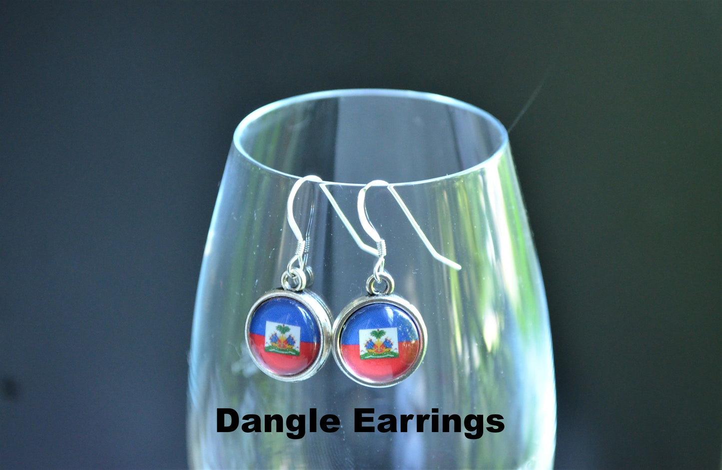 Ace Happy Sad Face Stud Dangle Earrings - Post Queen