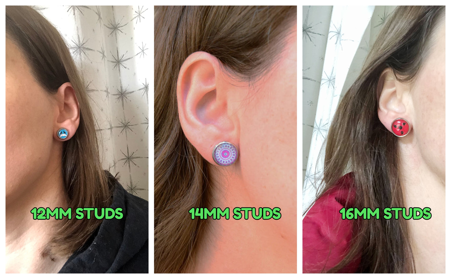 Ace Happy Sad Face Stud Dangle Earrings - Post Queen