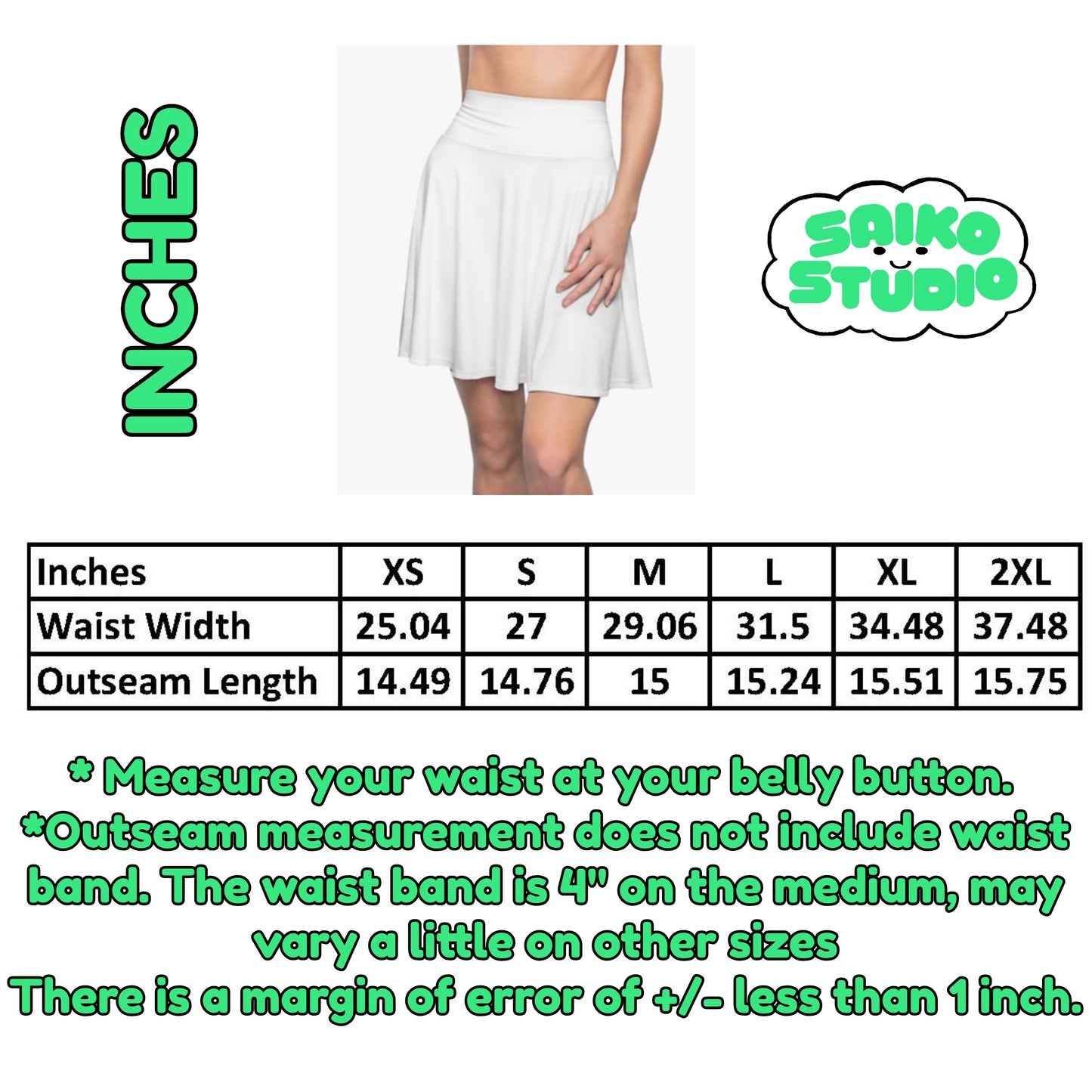 Easter Peeps Bunny Womens Skater Skirt - Saiko Studio