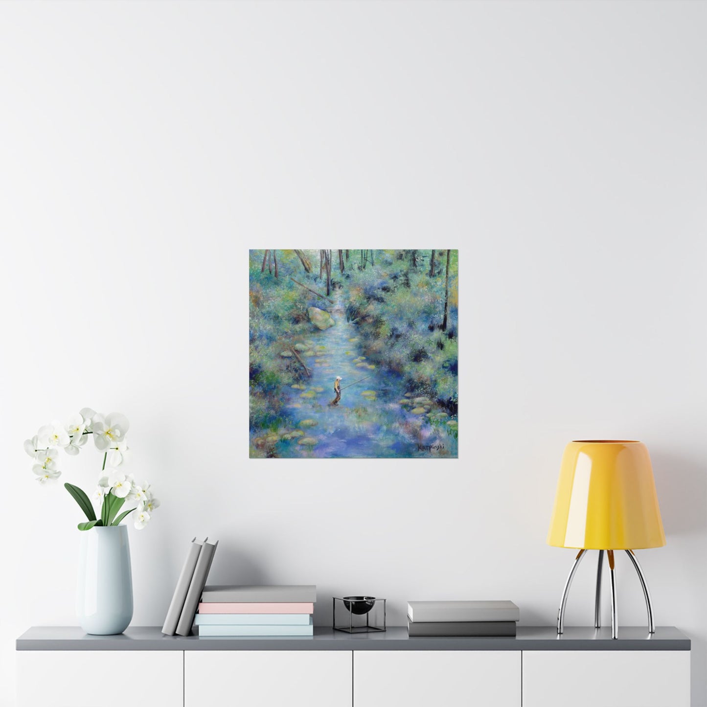 River Art Poster Print Nature Artwork Landscape Painting - River Wonders by Leslie Karpinski