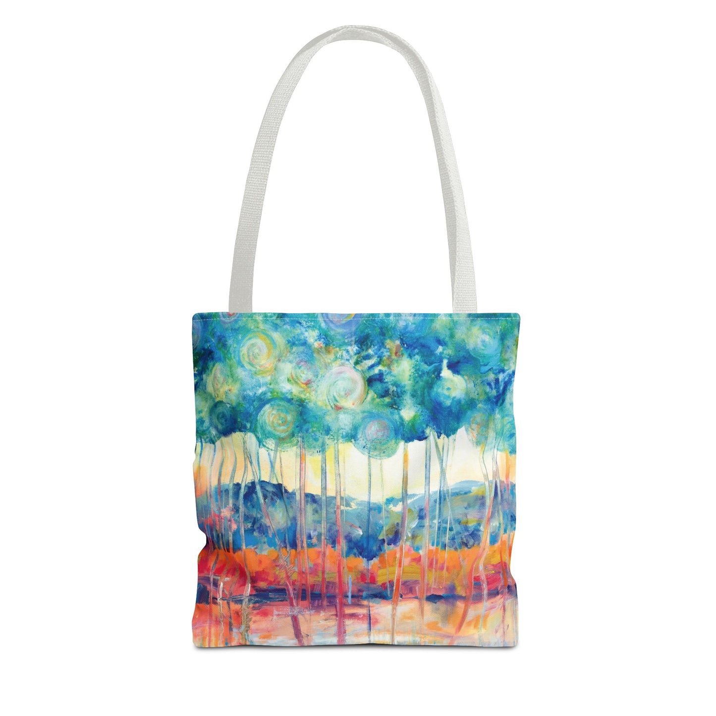 Nature Landscape Art Tote Bag Canvas Shopping Bag - Canopy At Sunset by Leslie Karpinski