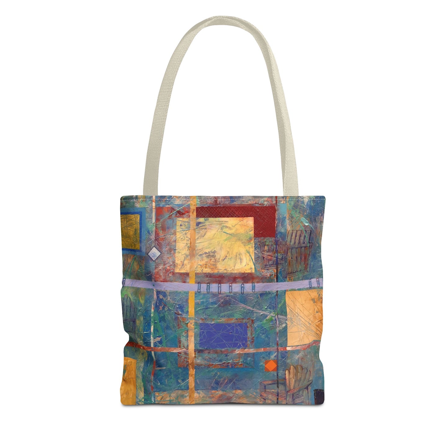 The River Flows Abstract Art Tote Bag - Leslie Karpinski