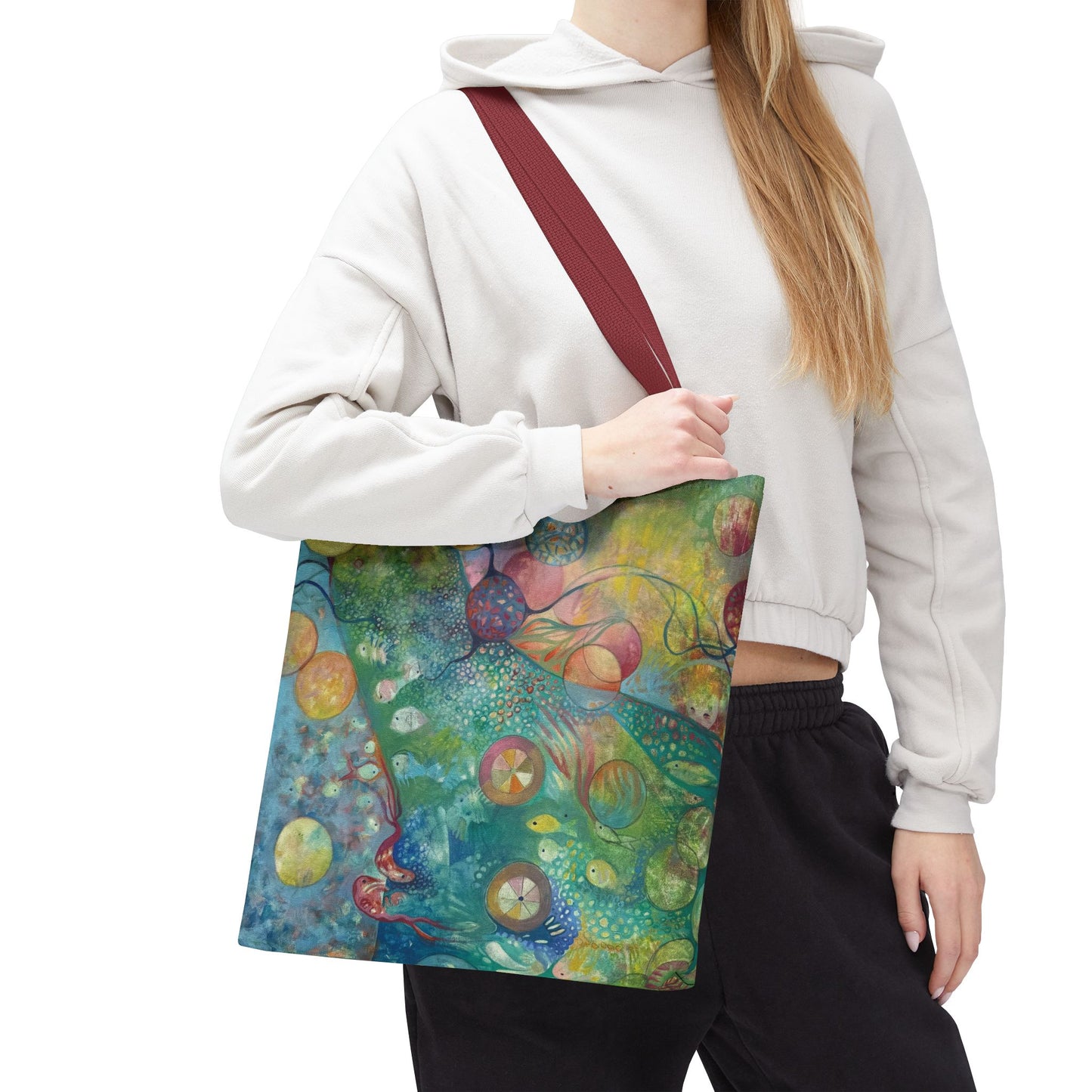 Secret Life of Colors Canvas Art Tote Bag - Leslie Karpinski