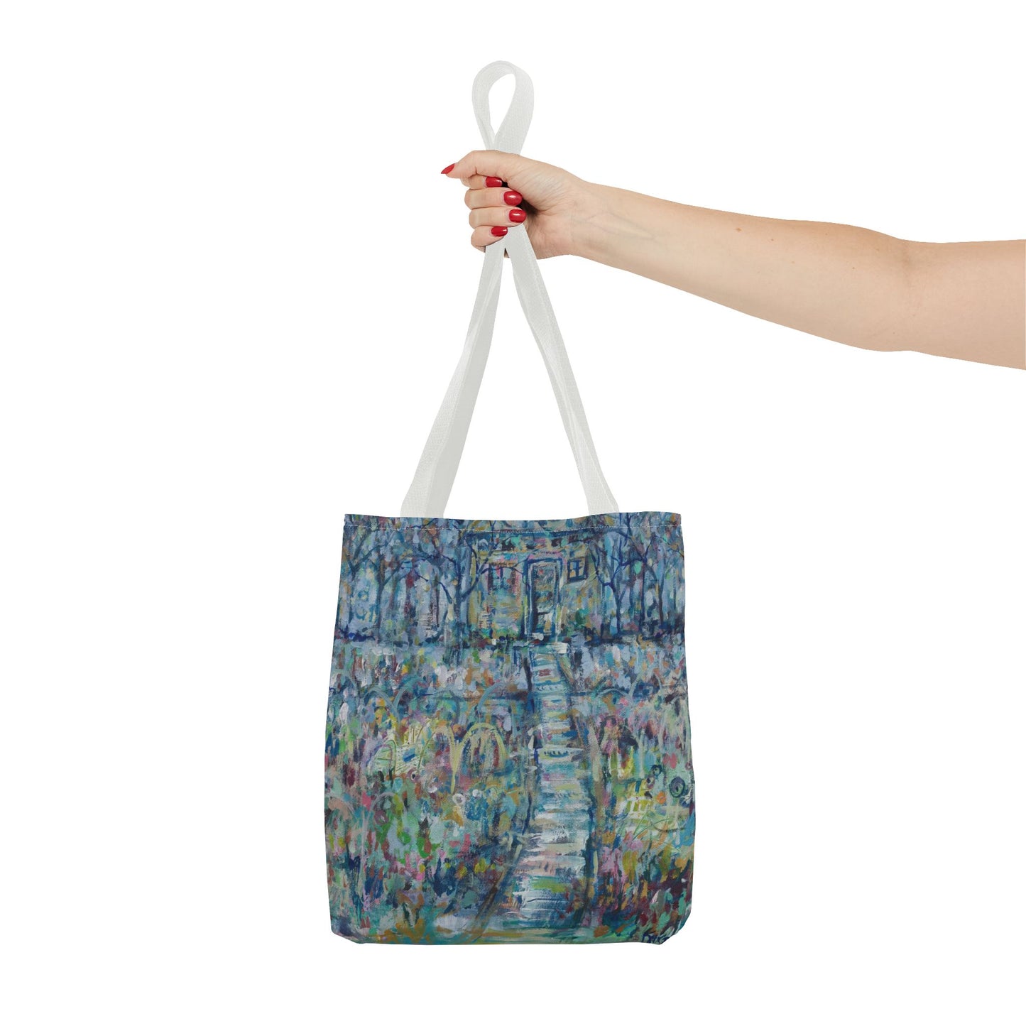 Landscape Tree Nature Art Canvas Tote Bag - Climbing to a Higher Place - Leslie Karpinski