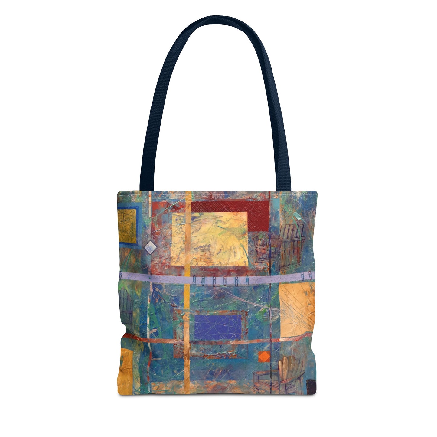 The River Flows Abstract Art Tote Bag - Leslie Karpinski