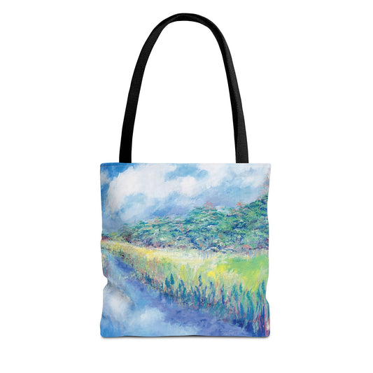 Waterscape Landscape Art Tote Bag Canvas Shopping Bag - Davis Canal - Leslie Karpinski