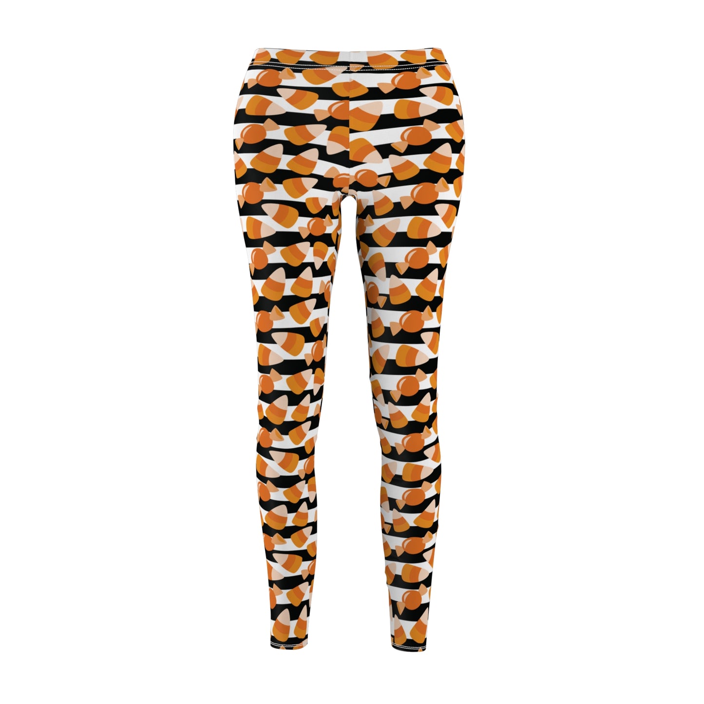 Candy Corn Halloween Womens Leggings Yoga Stretch Pants - Saiko Studio