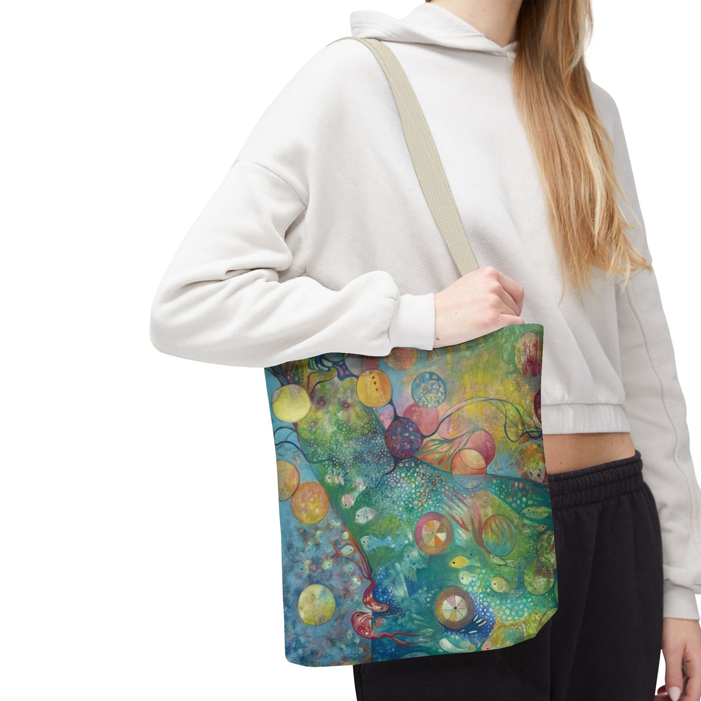 Secret Life of Colors Canvas Art Tote Bag - Leslie Karpinski