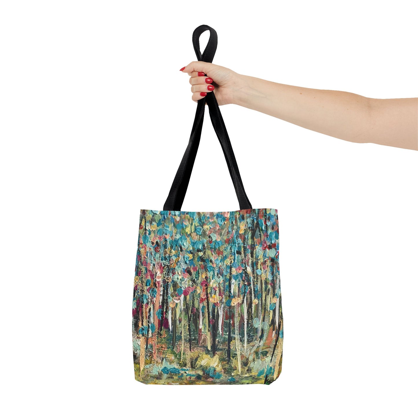 Nature Landscape Art Tote Bag Canvas Shopping Bag - Colorful Landscape by Leslie Karpinski