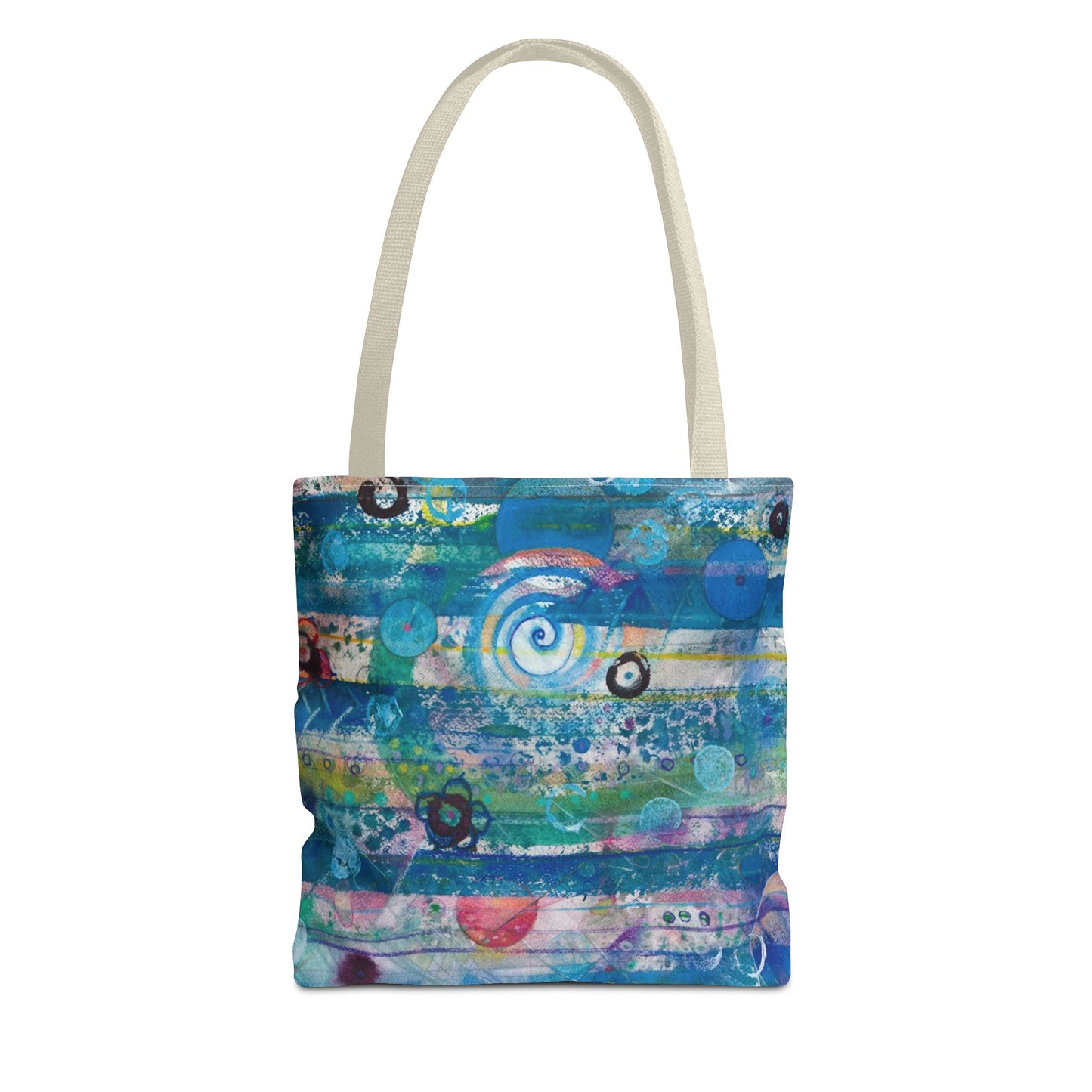 Celestial Sky Abstract Art Canvas Tote Bag - Leslie Karpinski