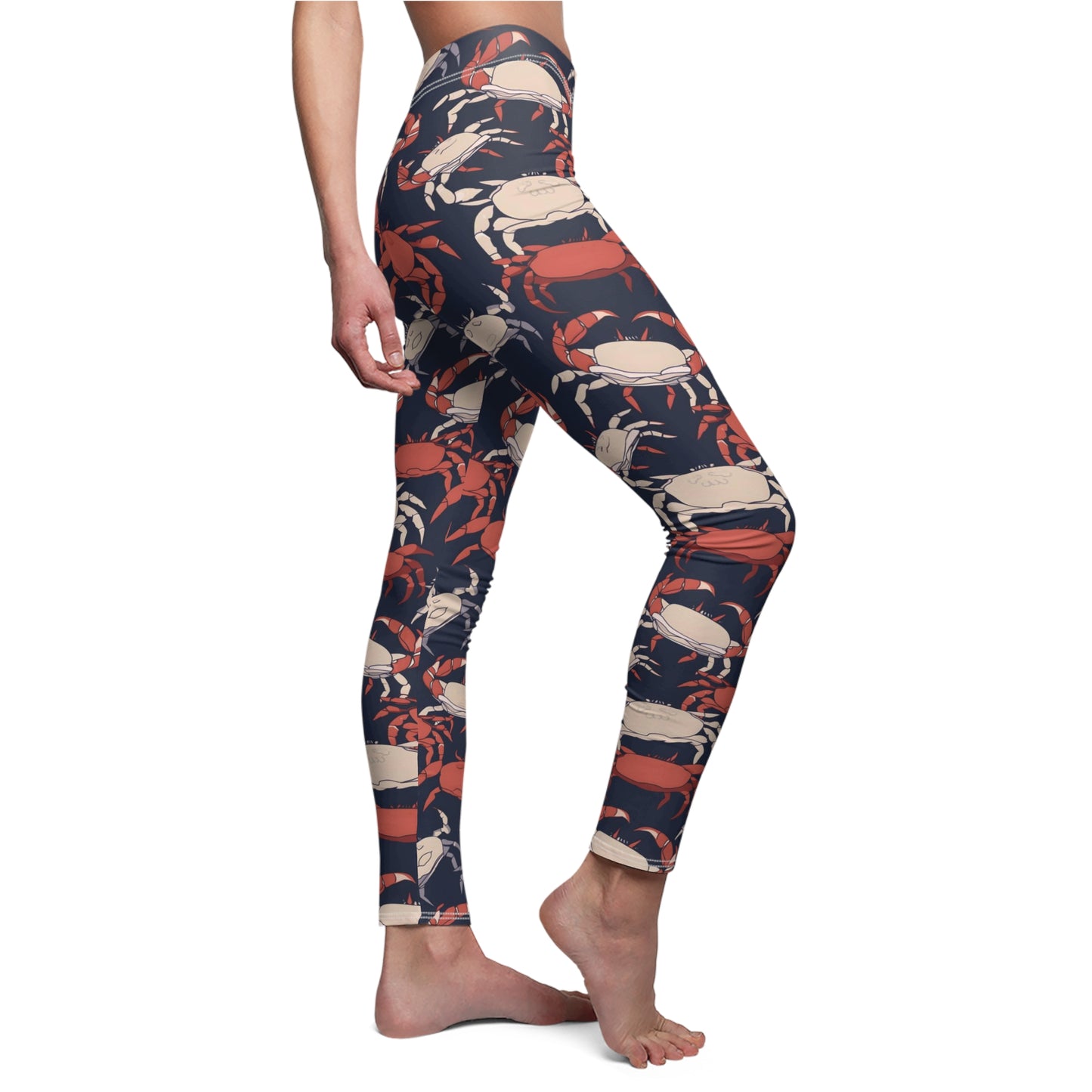Crab Womens Beach Leggings Stretch Pants - Saiko Studio