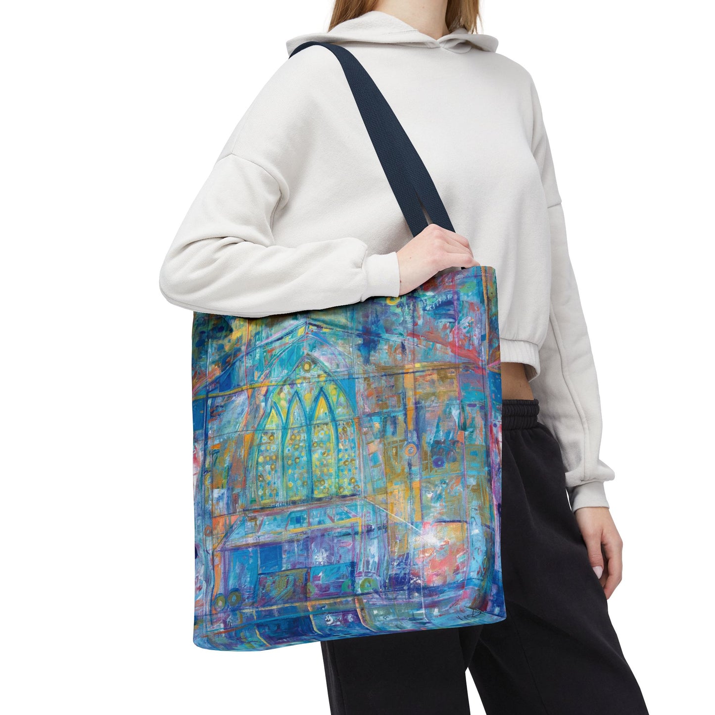 Color of Light Abstract Art Canvas Tote Bag - Leslie Karpinski