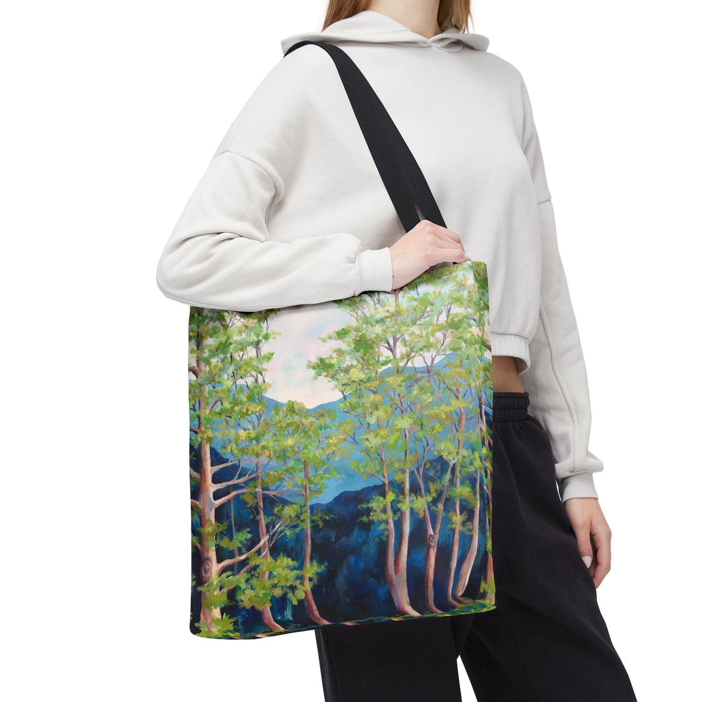 Tree Landscape Art Canvas Shopping Tote Bag  - Strong Tree - Leslie Karpinski