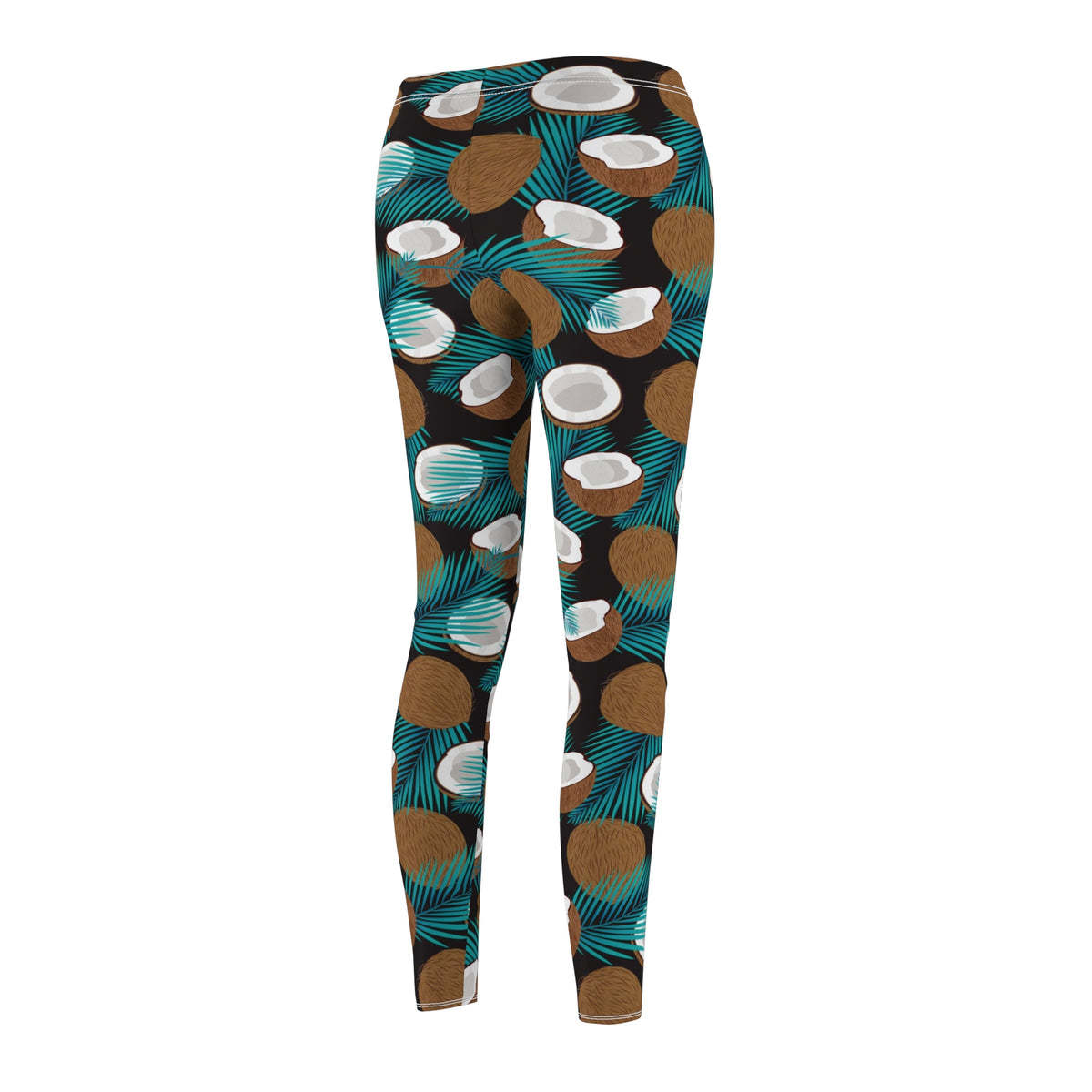 Coconut Palm Print Womens Stretch Pants Leggings