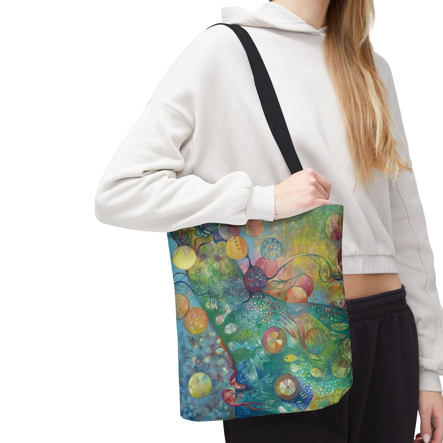 Secret Life of Colors Canvas Art Tote Bag - Leslie Karpinski