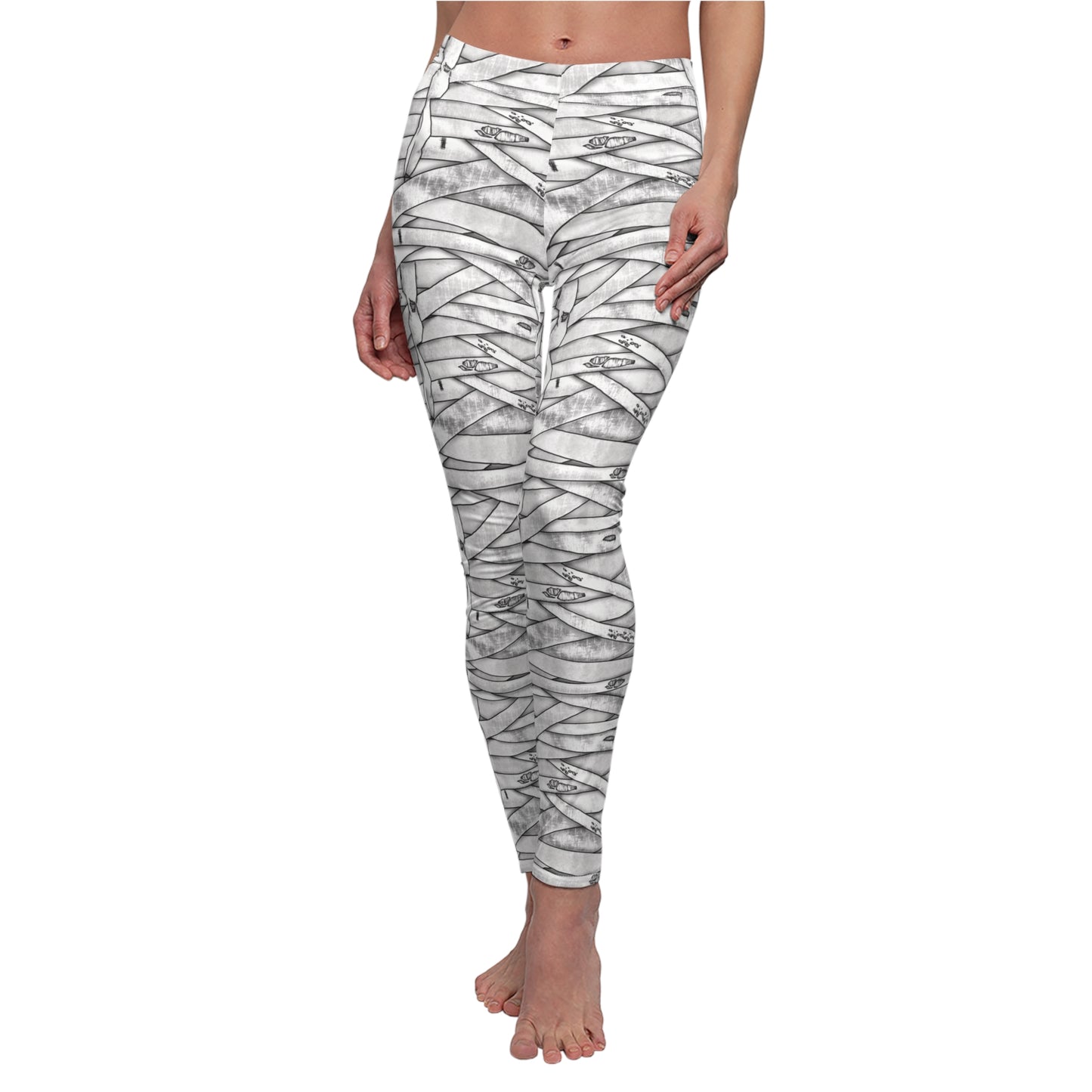 Mummy Womens Halloween Costume Leggings Yoga Stretch Pants - Saiko Studio