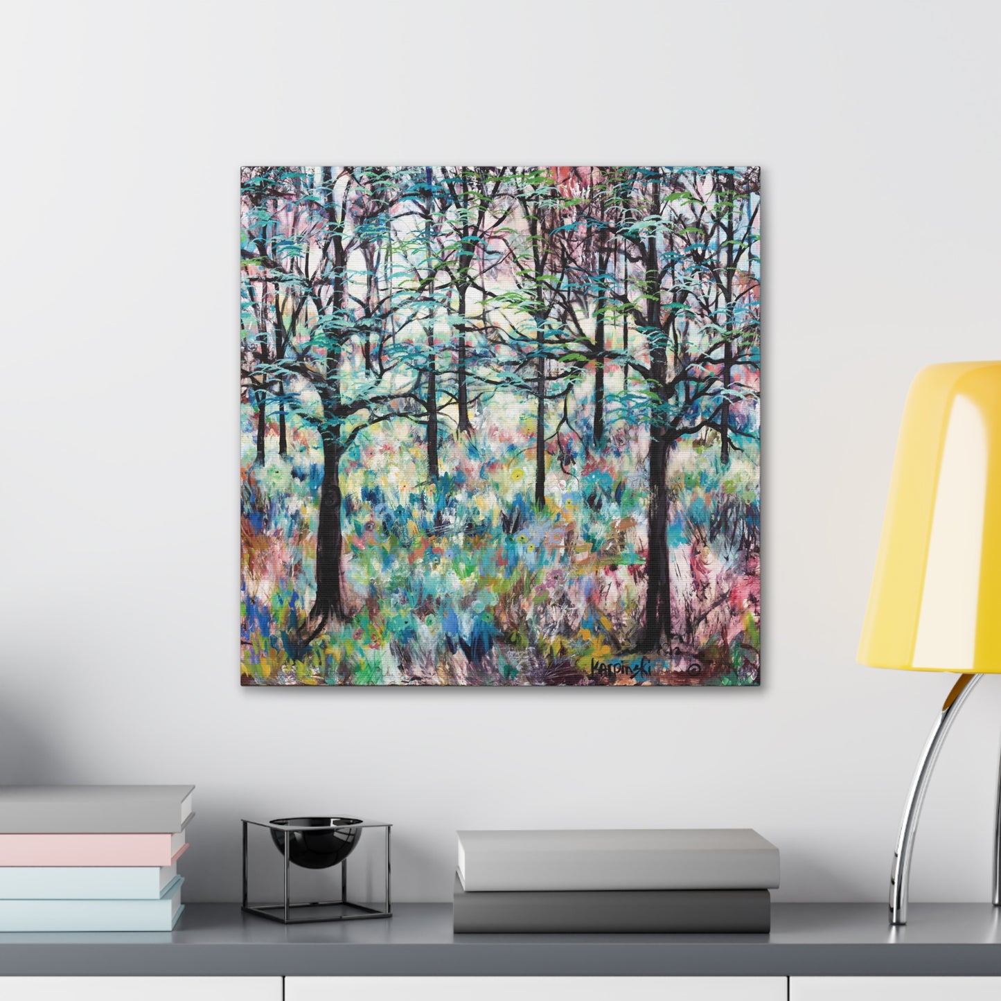 Landscape Canvas Print Wall Art Large Artwork Pastel Artwork - Forest by Leslie Karpinski