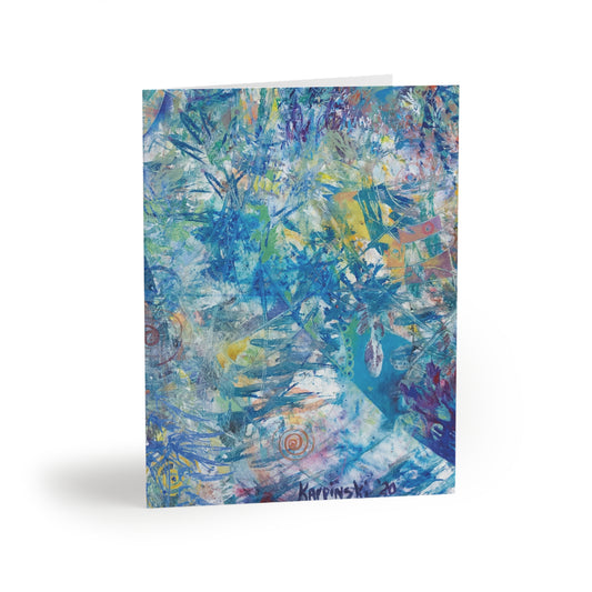 Peaceful Abstract Art Print Greeting Card Multi Pack - Ascension - Leslie Karpinski