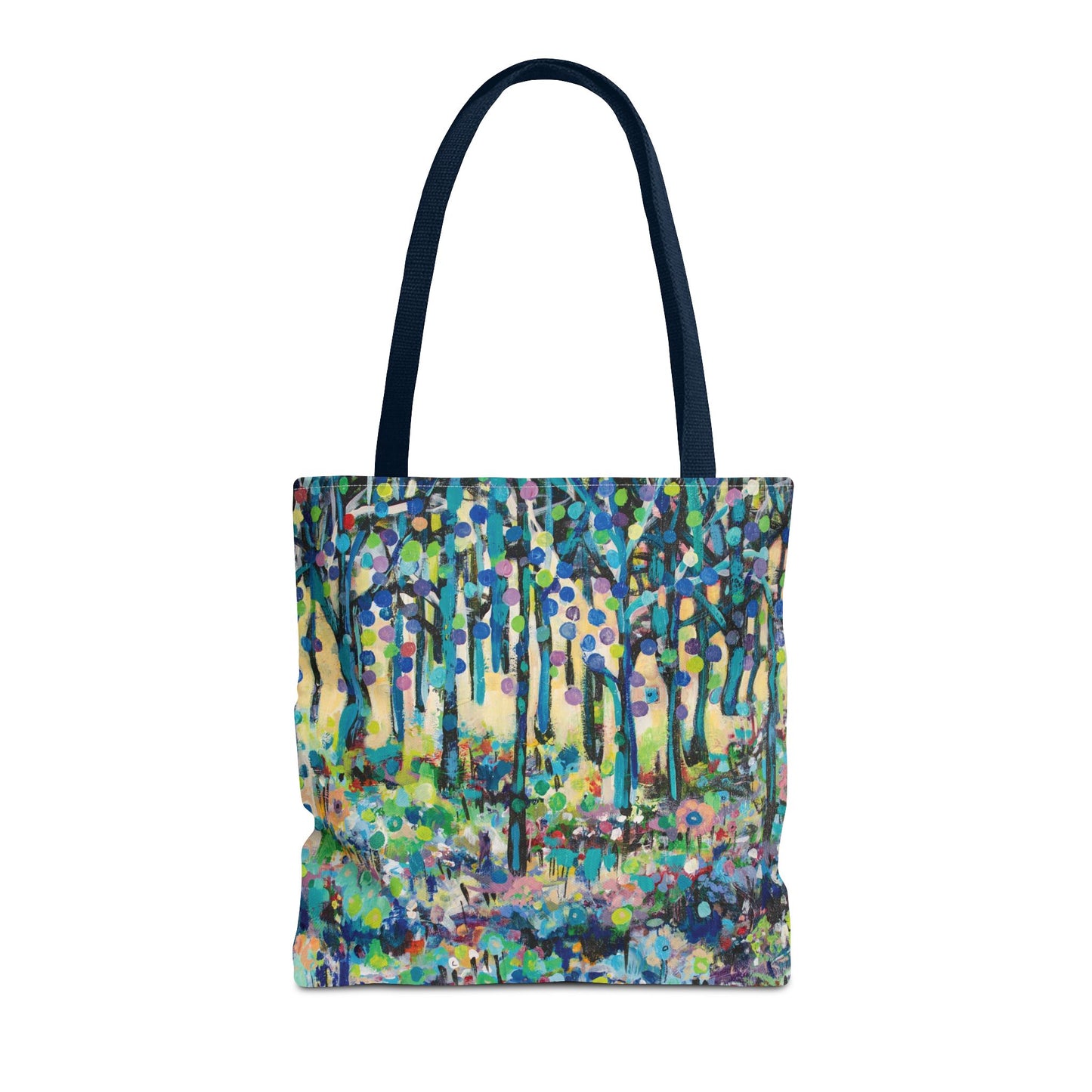 Circle of Tree Landscape Art Canvas Tote Bag  - Leslie Karpinski