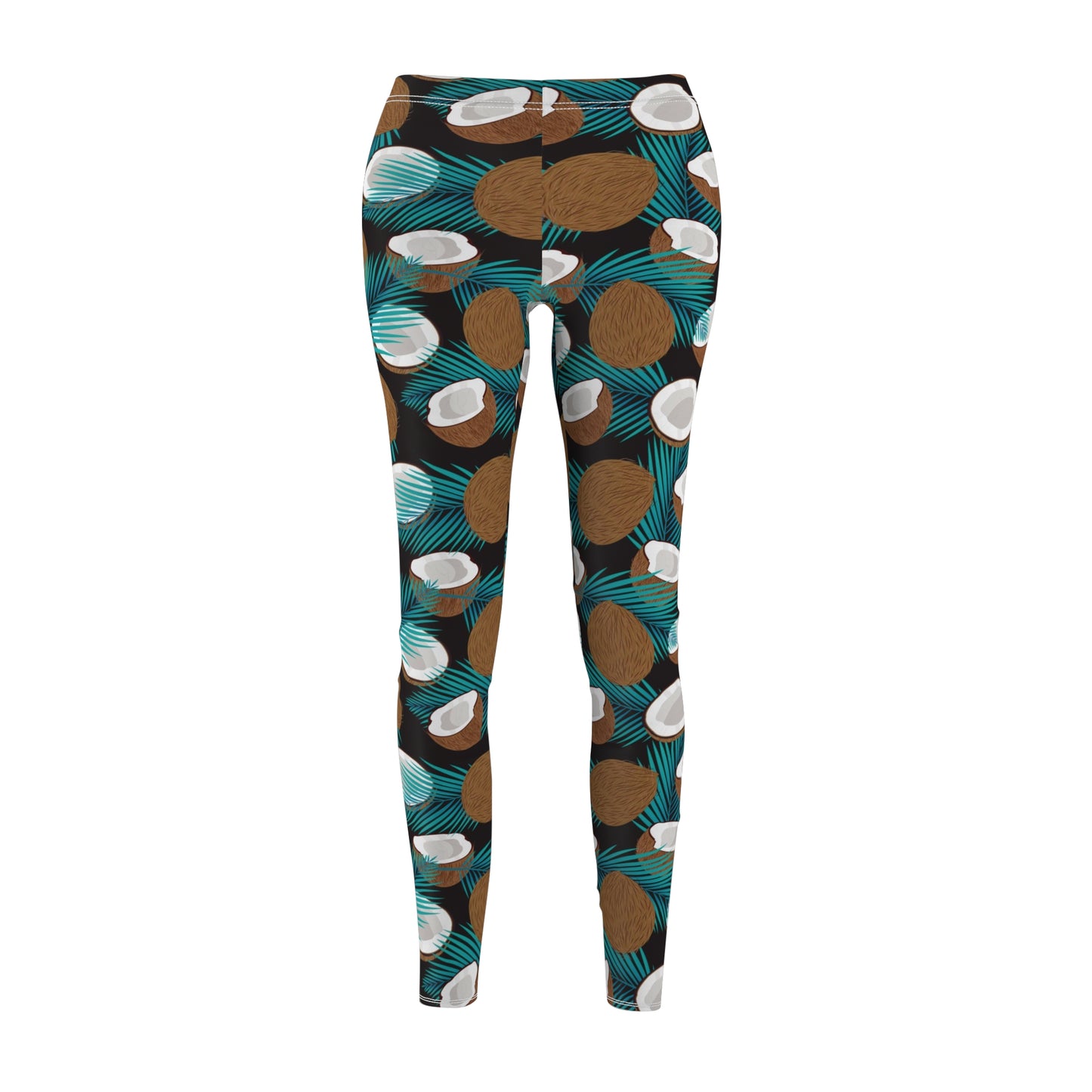 Coconut Palm Print Womens Stretch Pants Leggings