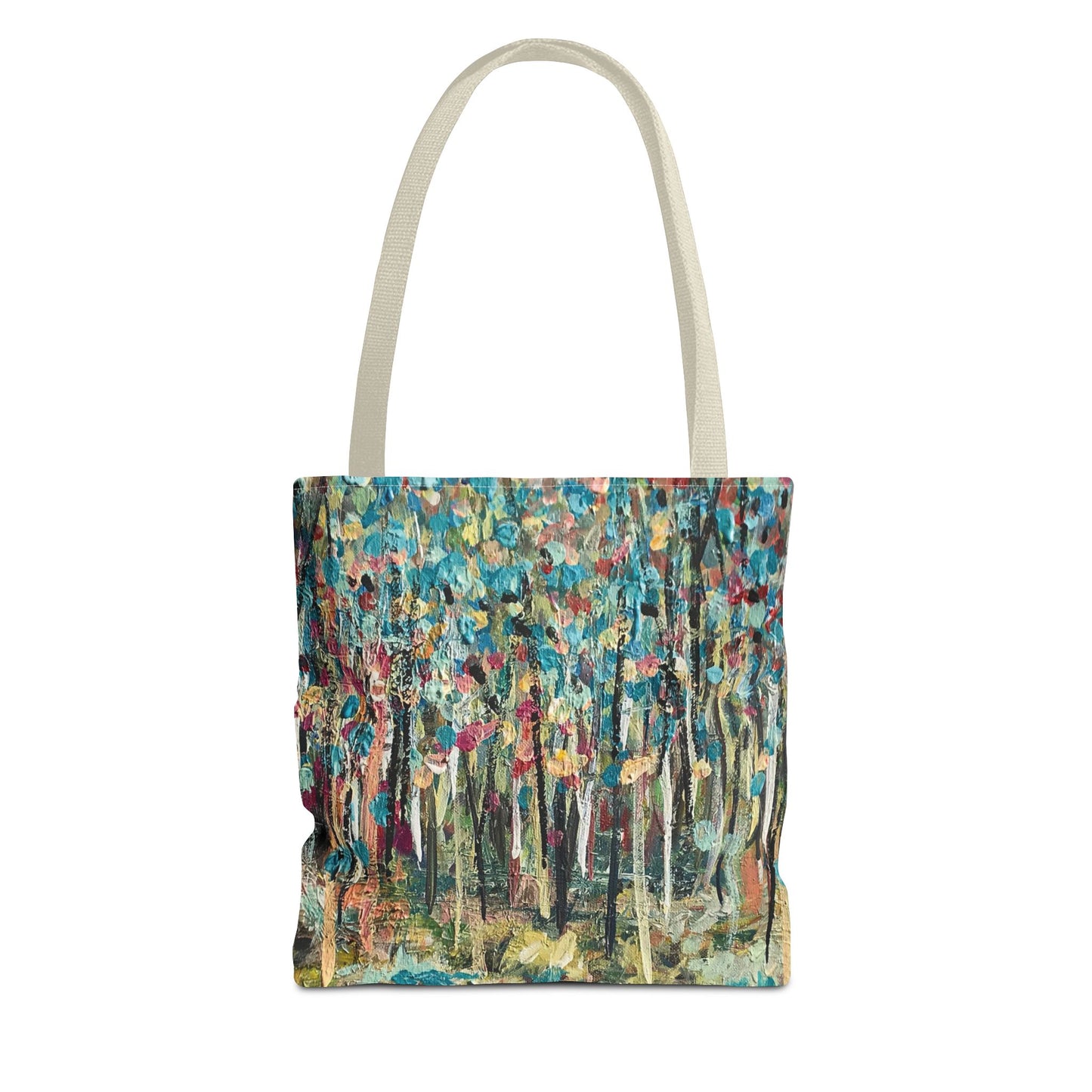 Nature Landscape Art Tote Bag Canvas Shopping Bag - Colorful Landscape by Leslie Karpinski