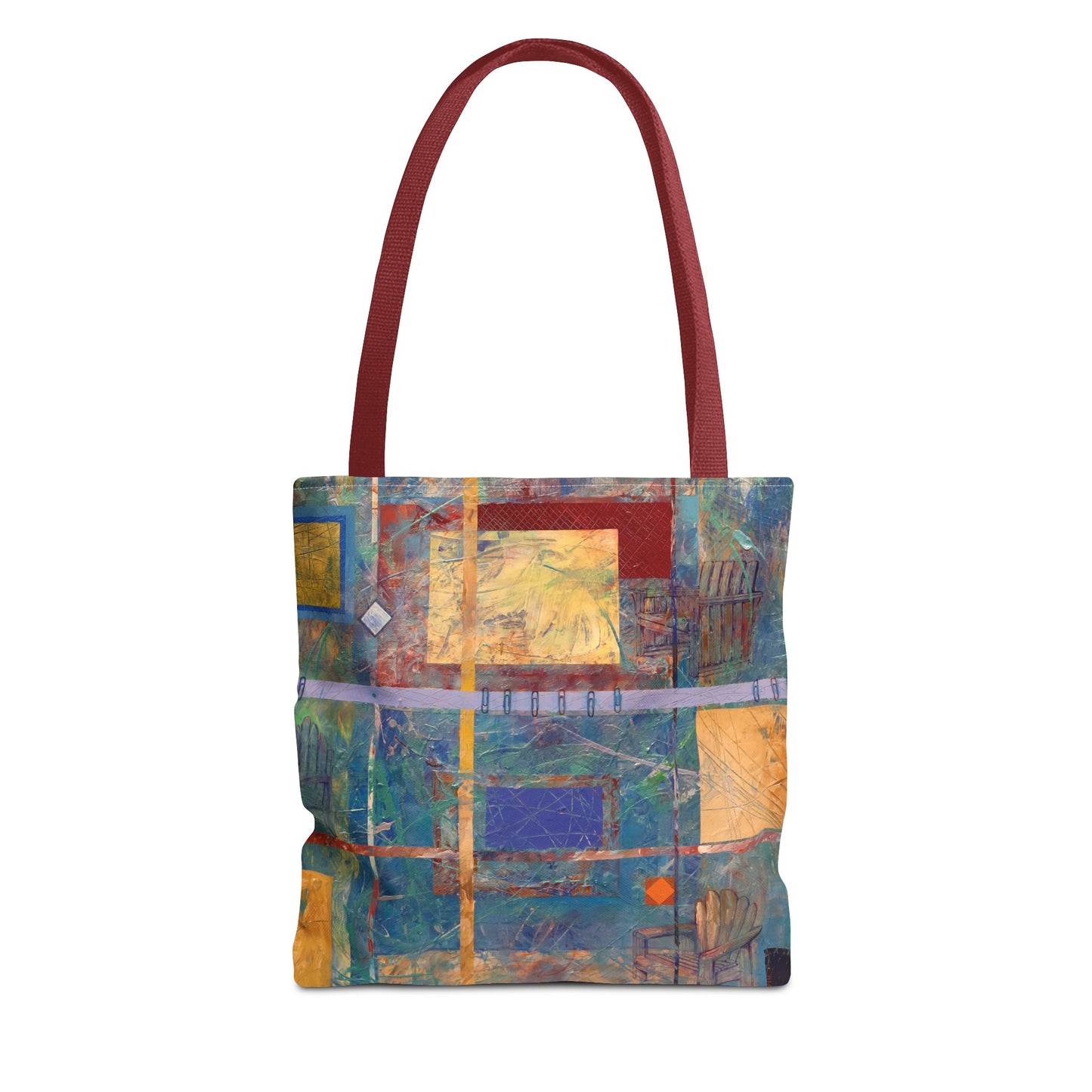 The River Flows Abstract Art Tote Bag - Leslie Karpinski