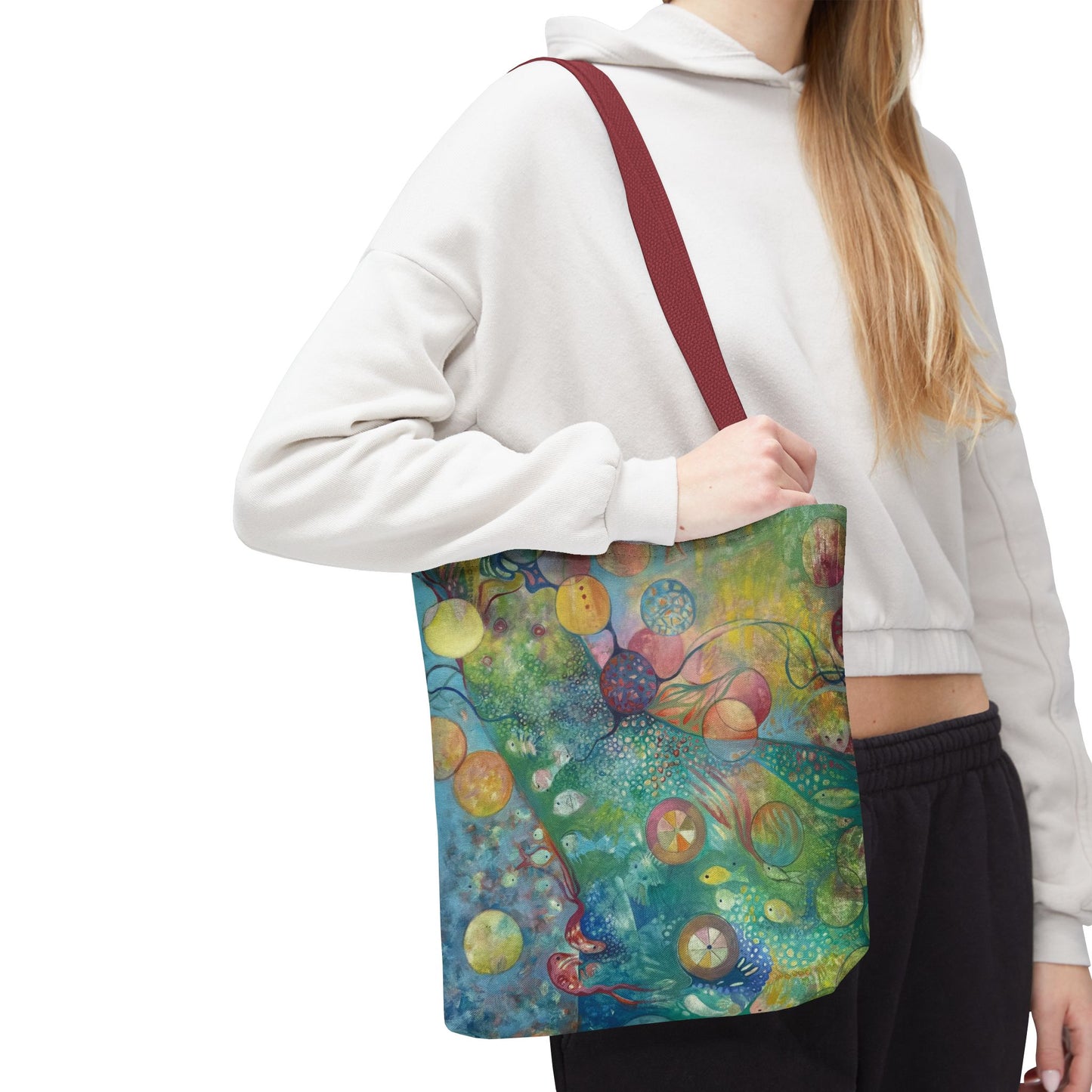 Secret Life of Colors Canvas Art Tote Bag - Leslie Karpinski