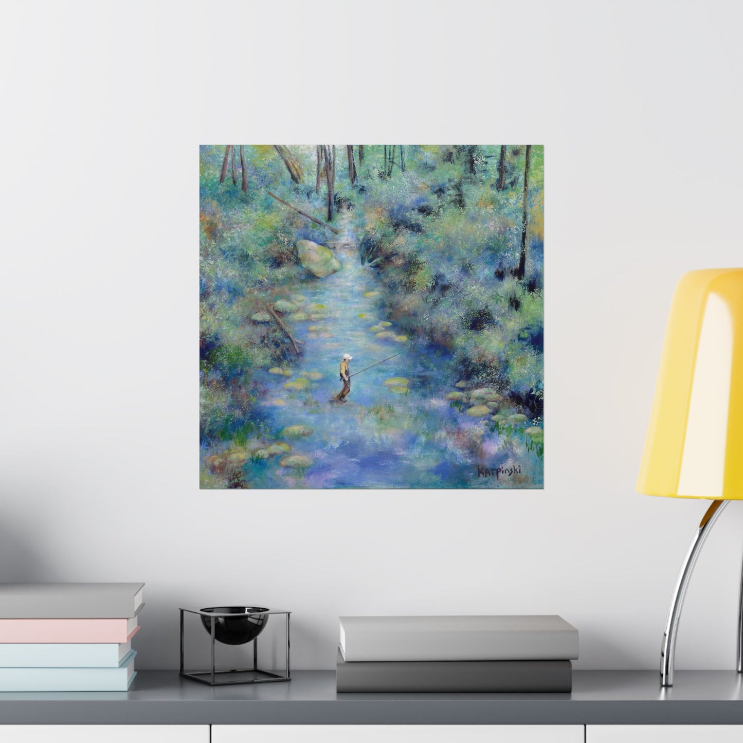 River Art Poster Print Nature Artwork Landscape Painting - River Wonders by Leslie Karpinski