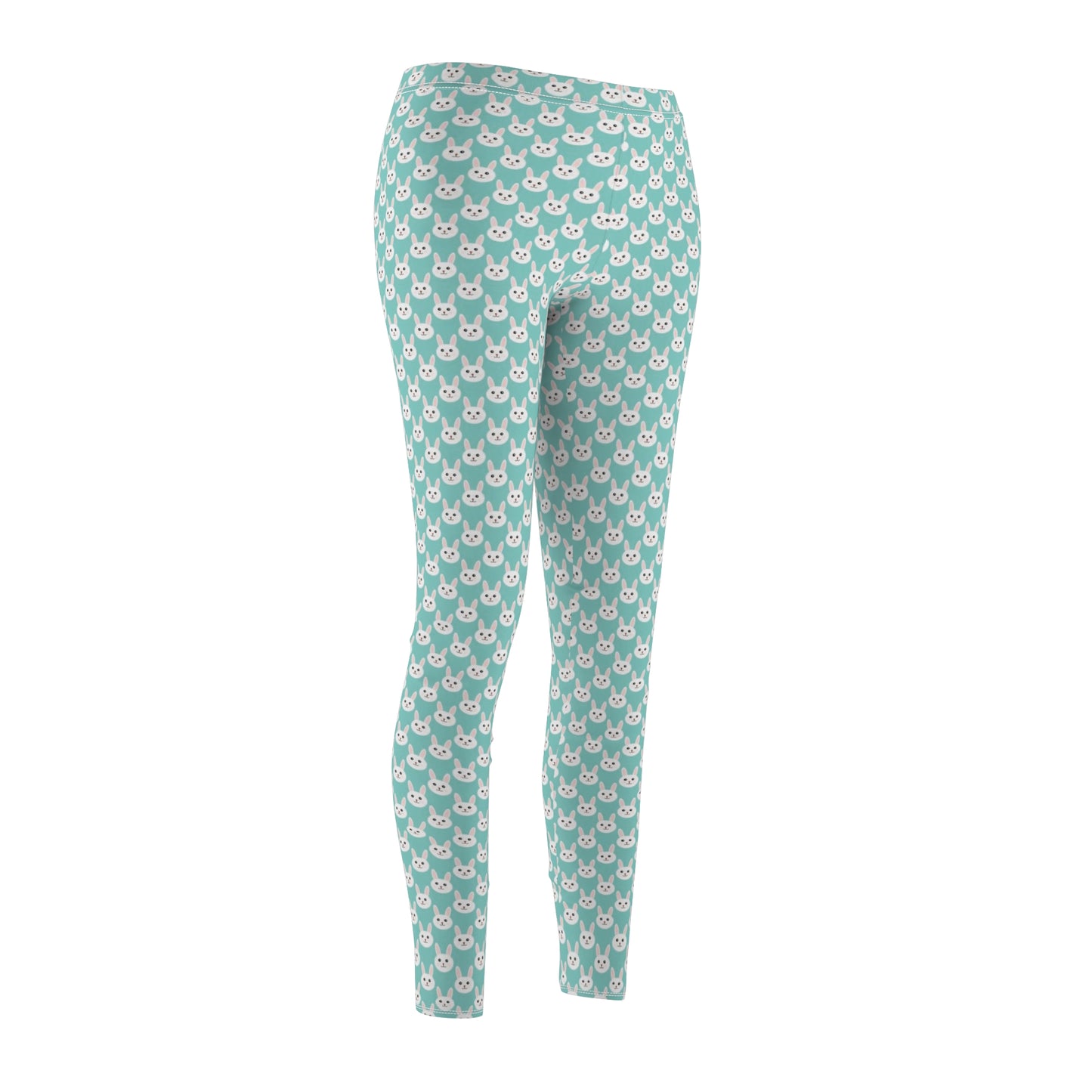 Blue Easter Bunny Womens Leggings Yoga Pants - Saiko Studio