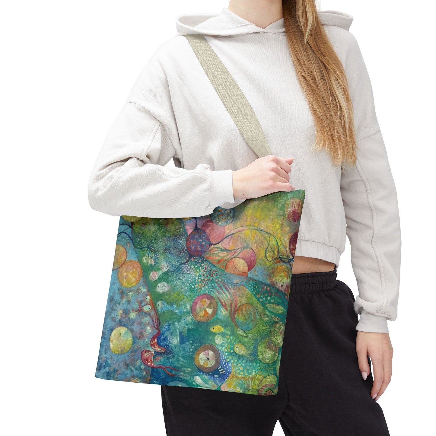 Secret Life of Colors Canvas Art Tote Bag - Leslie Karpinski