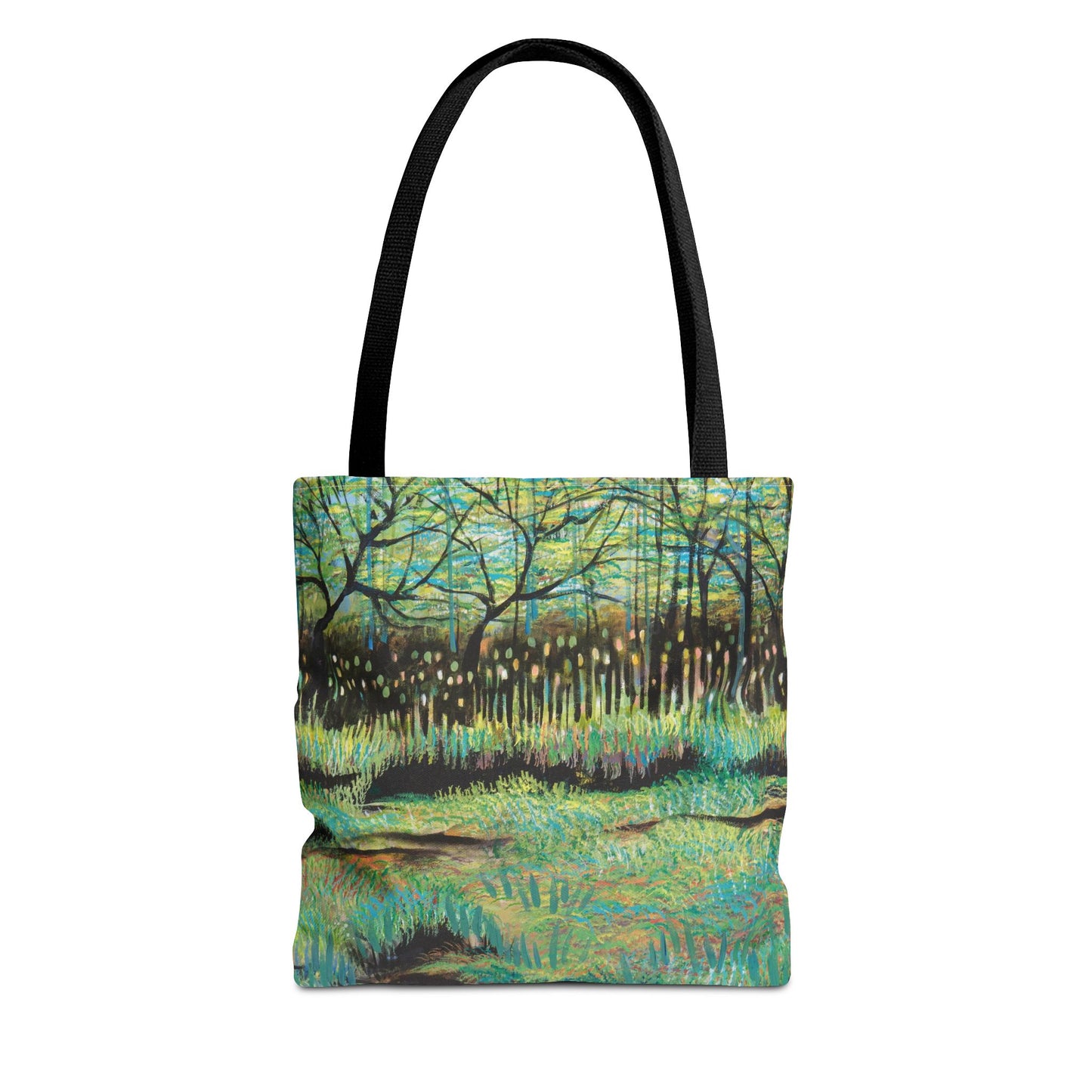 Cattails at Lake Katherine Canvas Art Tote Bag - Leslie Karpinski