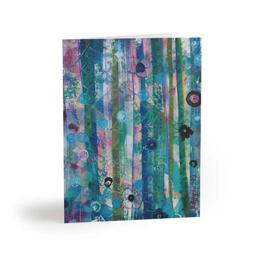 Geometric Peaceful Abstract Art Print Greeting Card Multi Pack - Celestial Sky - Leslie Karpinski