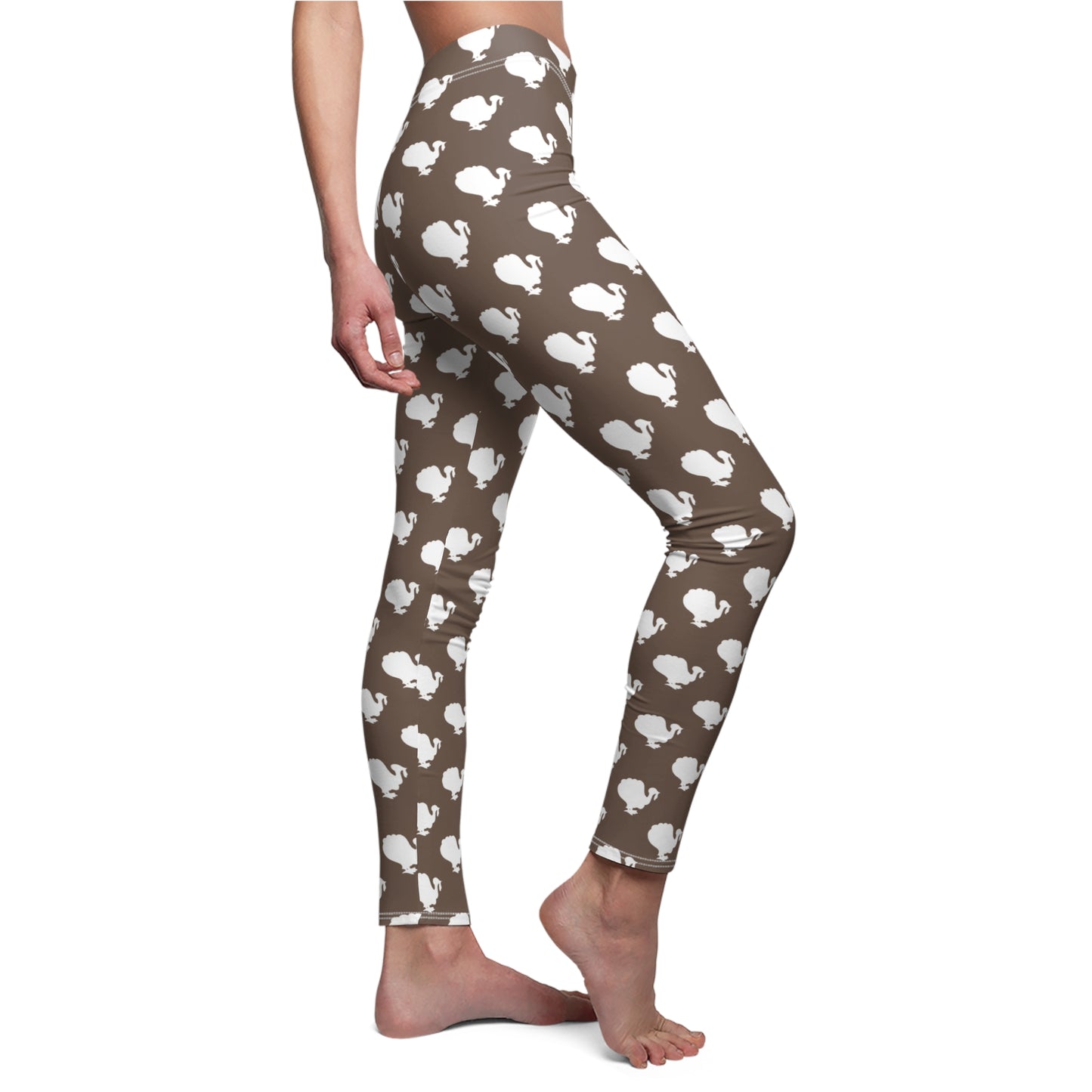 Thanksgiving Brown Turkey Womens Leggings - Saiko Studio