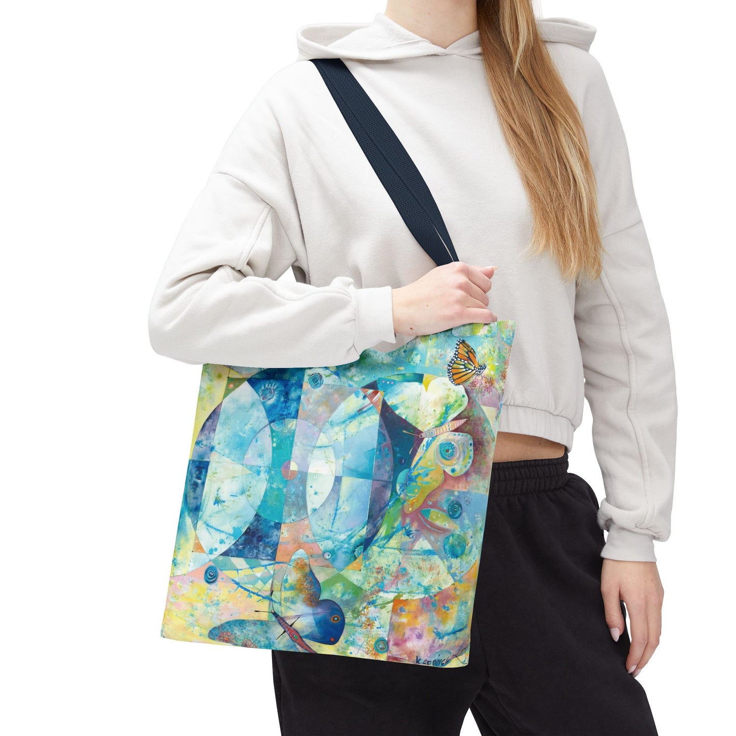 Butterfly Art Canvas Shopping Tote Bag - Wings of Butterflies - Leslie Karpinski
