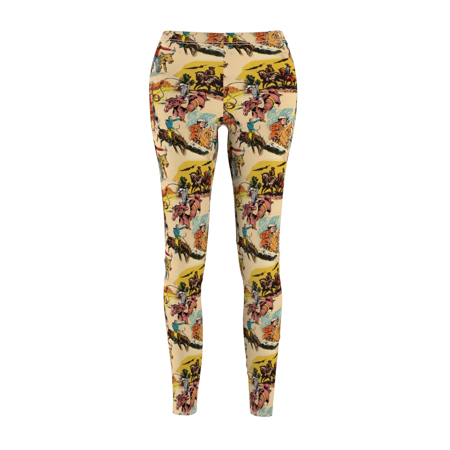 Western Cowboy Womens Leggings Stretch Pants - Saiko Studio