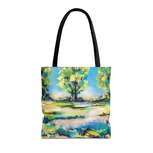 Tree Nature Landscape Art Tote Bag Canvas Shopping Bag - Tanglewood Tree Line - Leslie Karpinski