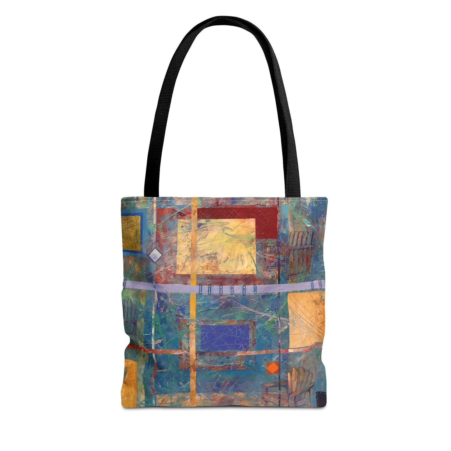 The River Flows Abstract Art Tote Bag - Leslie Karpinski