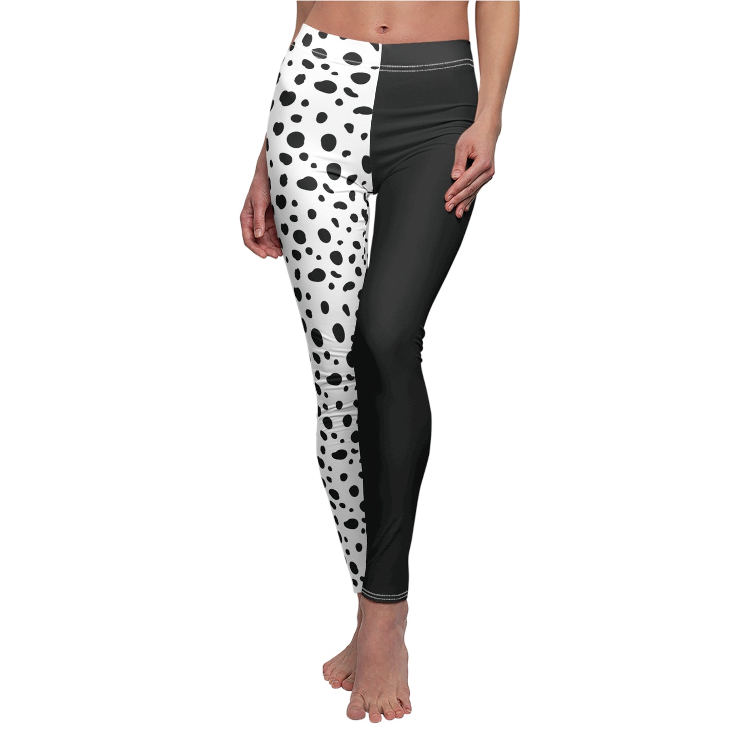 Dalmatian Print Womens Animal Print Leggings Dalmatian Costume - Saiko Studio