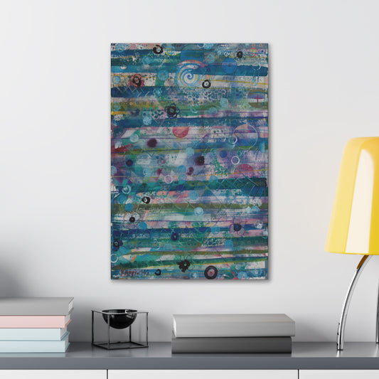 Abstract Canvas Wall Art Print Wall Decor - Celestial Sky by Leslie Karpinski