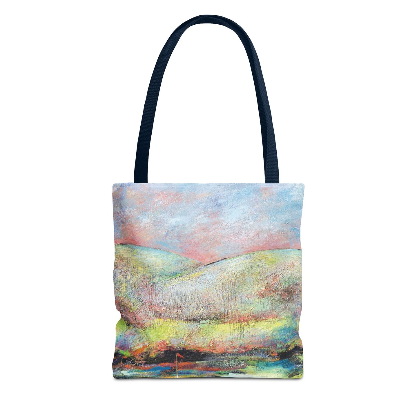 Golf Landscape Canvas Tote Bag - Making the Putt 2 - Leslie Karpinski