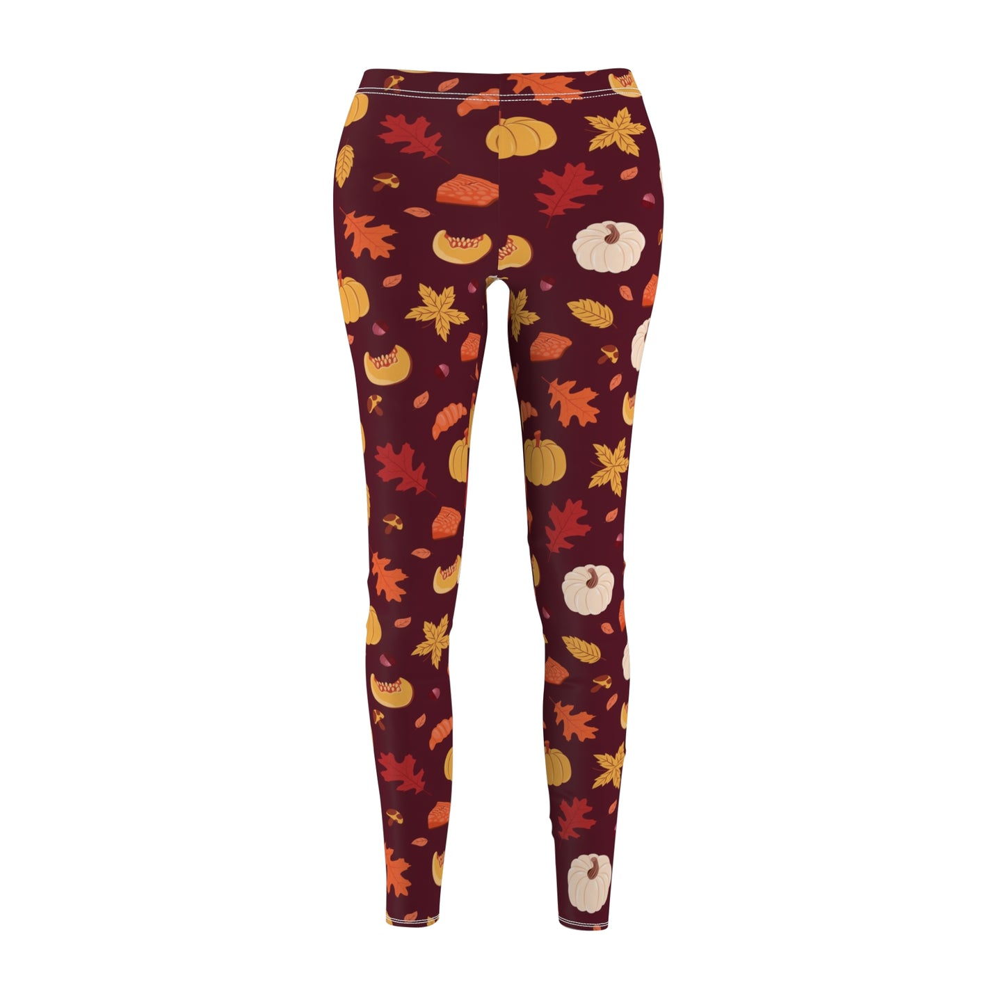 Fall Womens Pumpkin Womens Leggings Thanksgiving Yoga Pants - Saiko Studio